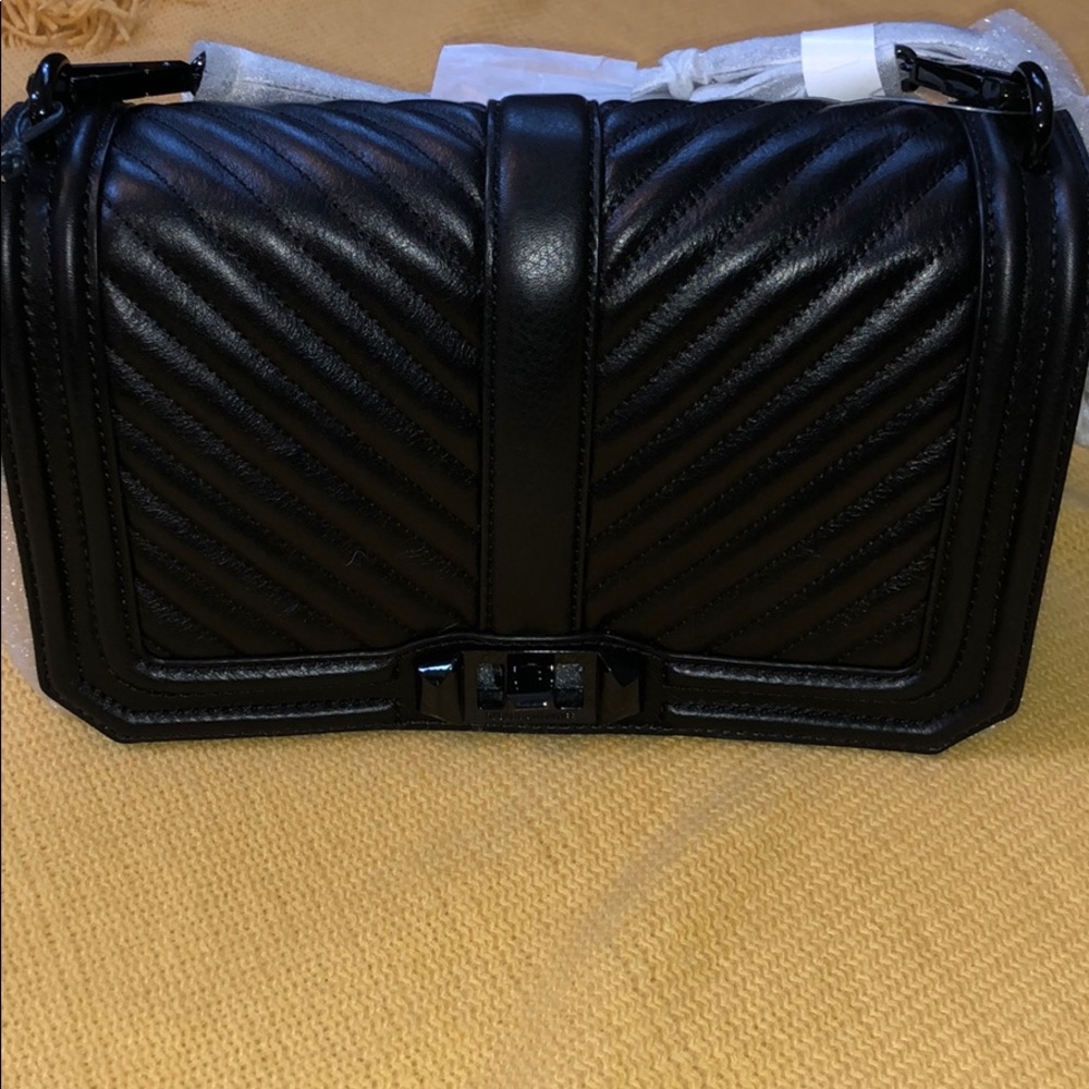 Chevron Quilted Love Crossbody